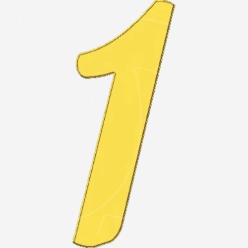 Топпер декоративный акриловый "Цифра 1 боковая" Золото 6,5 см ТСК358.1	