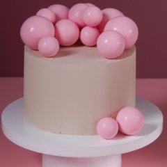 Набор фигурок из шоколадной глазури "Шокошарики розовые" 