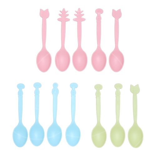 Ложки пластиковые Пастель микс 9 см 12 шт 10083853