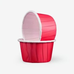 Капсула бумажная с подворотом Красная D38 H30 10 шт 850059