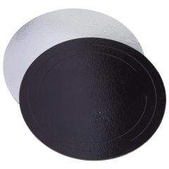 Подложка под торт Чёрный/Серебро ForGenika 3,2 мм 30 см 10 шт