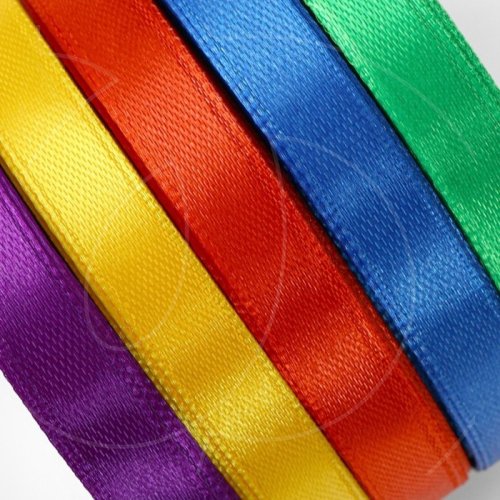 Набор лент для декора и упаковки Атласные "Радуга" 1 см 5 шт 3758783									