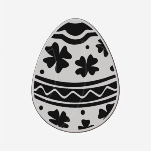 Топпер декоративный акриловый "Яйцо пасхальное. Зигзаг" Серебро 4 см ТСК431