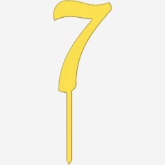 Топпер декоративный акриловый "Цифра 7 на палочке" Золото 5 см ТСК45.7, 125 ₽ Топпер декоративный акриловый "Цифра 7 на палочке" Золото 5 см ТСК45.7