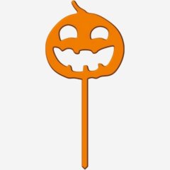 Топпер декоративный акриловый "Тыква" 3х7 см ТСК387	