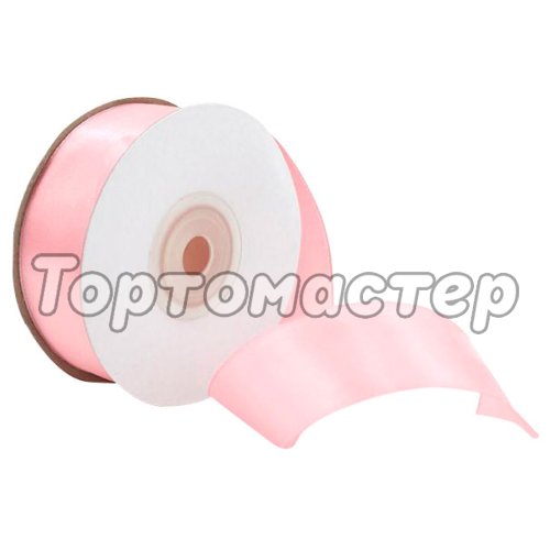 Лента для декора и упаковки Атласная Светло-розовая 1,2 см