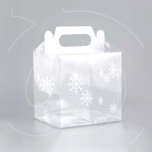 Коробка для сладостей прозрачная "Морозные веточки" 11х11х11 см 9591947