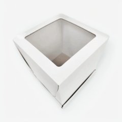 Коробка для торта с окном белая 30х30х20 , 229 ₽ Коробка для торта с окном белая 30х30х20