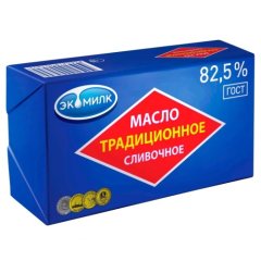 Масло сладко-сливочное Экомилк Традиционное 82,5% 160 г 