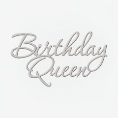 Топпер декоративный акриловый "Birthday Queen" Серебро 10х8 см ТСК427