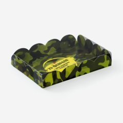 Коробка для сладостей с прозрачной крышкой "23 февраля" 14х10,5х2,5 см 10702783