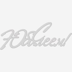 Топпер декоративный акриловый "С Юбилеем наклонный" Серебро 12х6 см ТСК408	