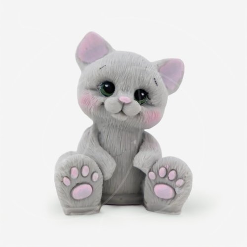 Фигурка из шоколадной глазури "Серый котик" 