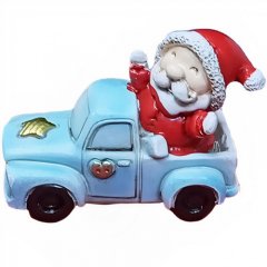 Молд силиконовый 3D Дед Мороз на машинке 03216