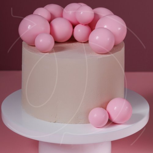 Набор фигурок из шоколадной глазури "Шокошарики розовые" 