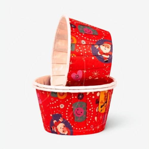 Капсула бумажная с ламинацией "Новогодний микс" D50 H40 1 шт 006828