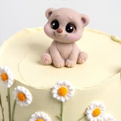 Фигурка из шоколадной глазури "Медвежонок малыш бежевый" 