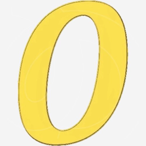 Топпер декоративный акриловый "Цифра 0 боковая" Золото 6,5 см ТСК358.0	