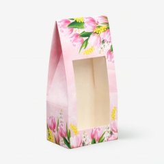 Коробка для сладостей с окном "8 Марта" 9х16х6 см 9271077