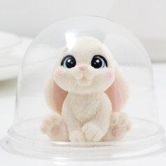 Фигурка из шоколадной глазури "Зайчонок малыш белый" 