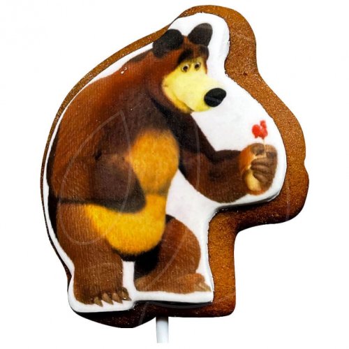 Пряничный топпер Маша и медведь "Мишка" 