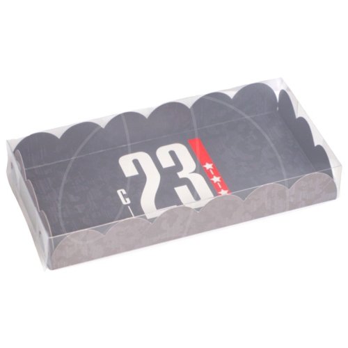 Коробка для сладостей с окном "23 февраля" 21х10,5х3 см 7155218