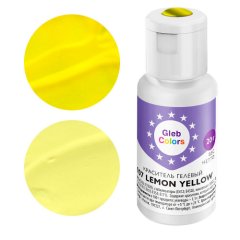 Краситель пищевой гелевый водорастворимый GLEB (CAKE) COLORS 107 Lemon Yellow 20 г CC107LY