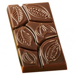 Форма пластиковая для шоколада Плитка Какао-бобы