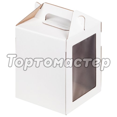 Коробка для торта/кулича Белая 16х16х20 см 020800 ф