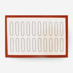 Коврик силиконовый с разметкой для 20 эклеров 30х40 см 