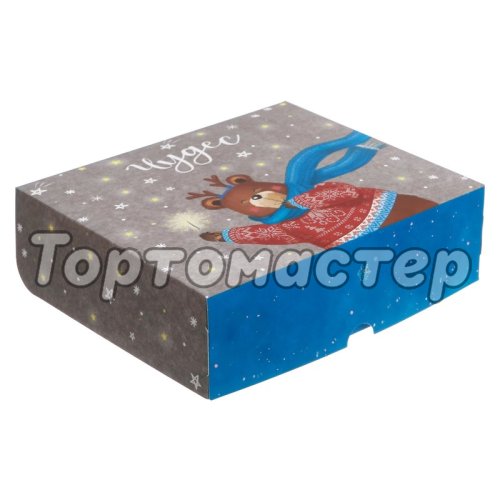 Коробка для сладостей "Праздничный мишка" 20х17х6 см