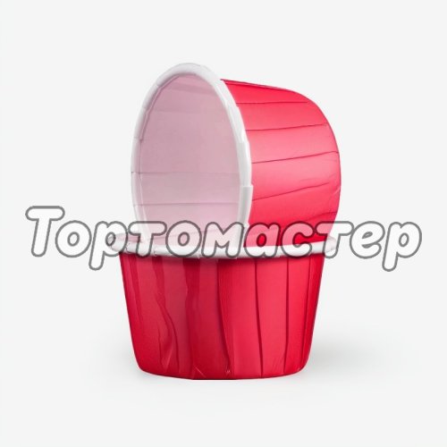 Капсула бумажная с подворотом Красная D38 H30 100 шт 850059