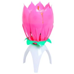 Свеча-цветок музыкальная "Розовый тюльпан" 252694