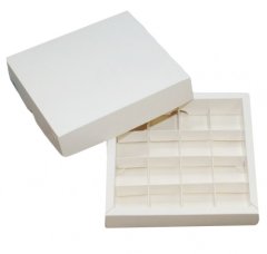 Коробка для конфет Белая с вкладышами на 16 шт КО0007, УПП-17