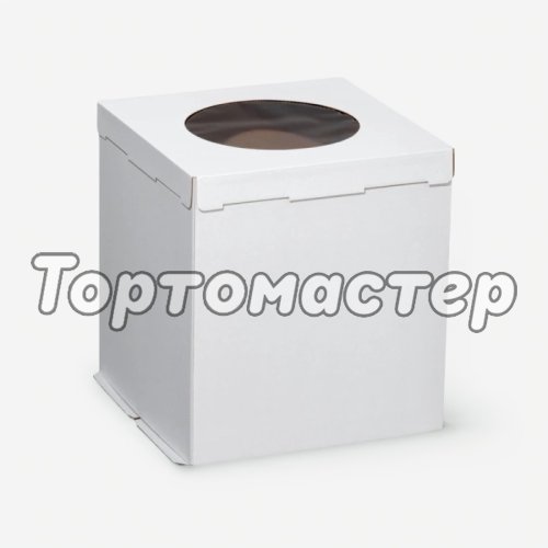 Коробка для торта с окном белая 32х32х35 см ForG COMFORT I W W 320*320*350 S