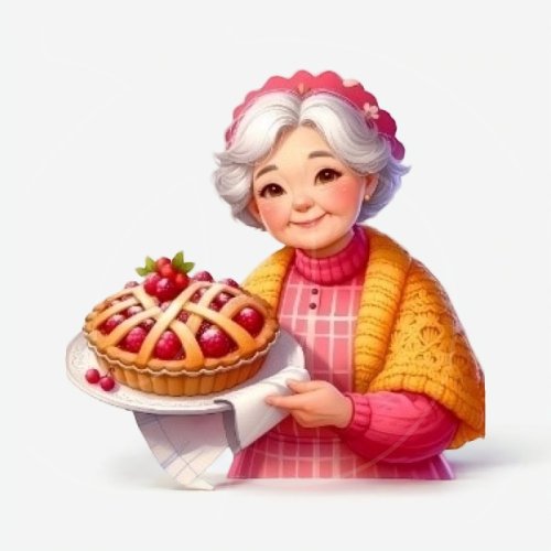 Пряник имбирный "Бабушка с пирогом" 