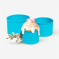 Набор силиконовых форм для куличей "ХВ" Голубые 3 шт 5450187