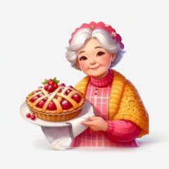 Пряник имбирный "Бабушка с пирогом" 