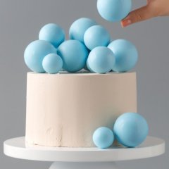 Набор фигурок из шоколадной глазури "Шокошарики голубые" 