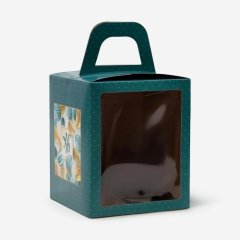 Коробка для торта/кулича с окном "ХВ" 15х15х18 см 6878368