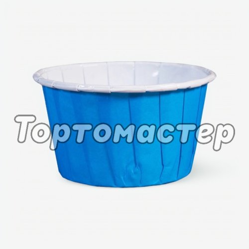 Капсула бумажная с подворотом Синяя D50 H40 1 шт Б-10