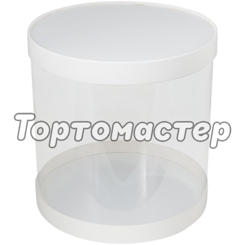 Коробка для торта тубус Белая 16х22 см 