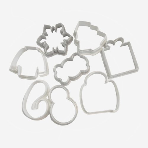 Набор пластиковых вырубок и форма "Новый год" 