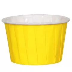Капсула бумажная с подворотом Жёлтая (с ламинацией) D50 H40 10 шт ForG MUFFIN PRO Y/W 50*40 C     Past FB 50*40 (Yellow)