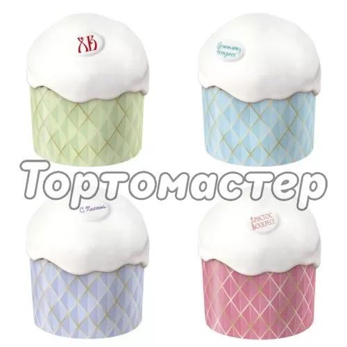 Форма для кулича "Оригами Микс" D110 H85 мм 10 шт 31579