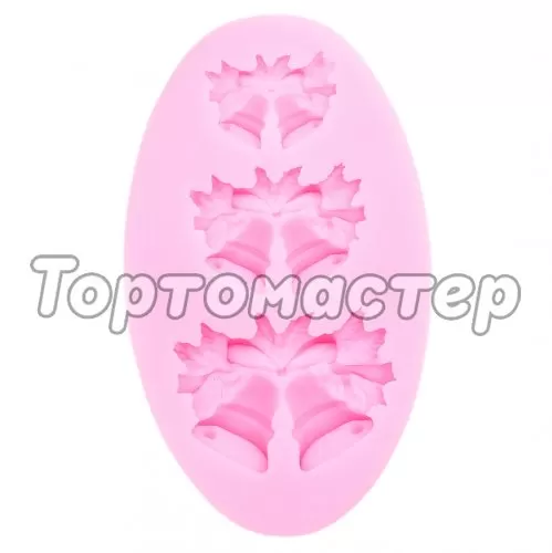 Молд силиконовый Колокольчики двойные 3 шт 4288368, M-140