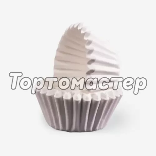 Капсула бумажная для конфет белая 30х23 мм 40 шт 